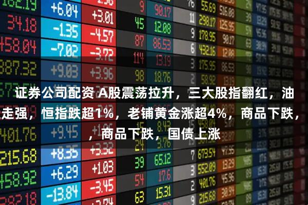 证券公司配资 A股震荡拉升，三大股指翻红，油气、航运走强，恒指跌超1%，老铺黄金涨超4%，商品下跌，国债上涨